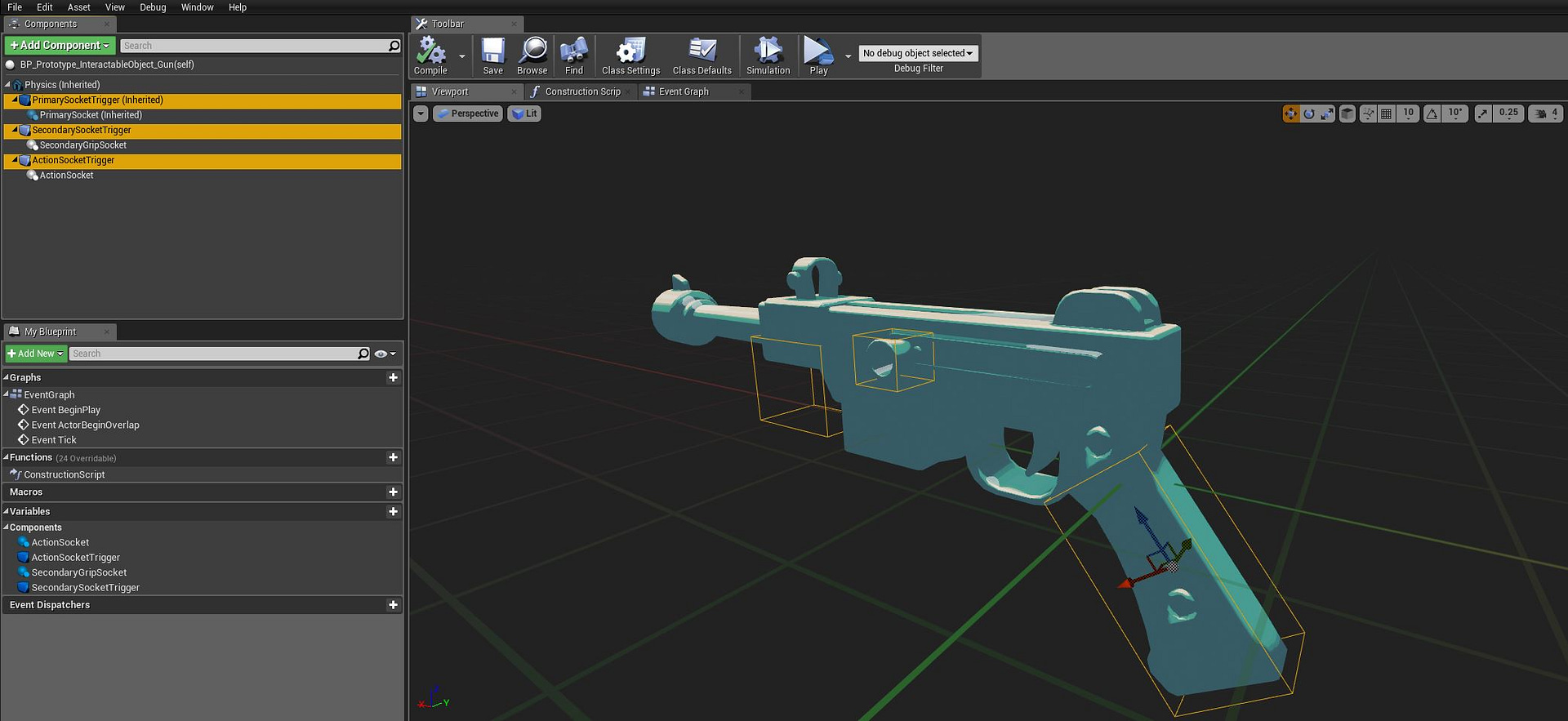 College Capstone Dev Diary:  New Guns and Grabbing System